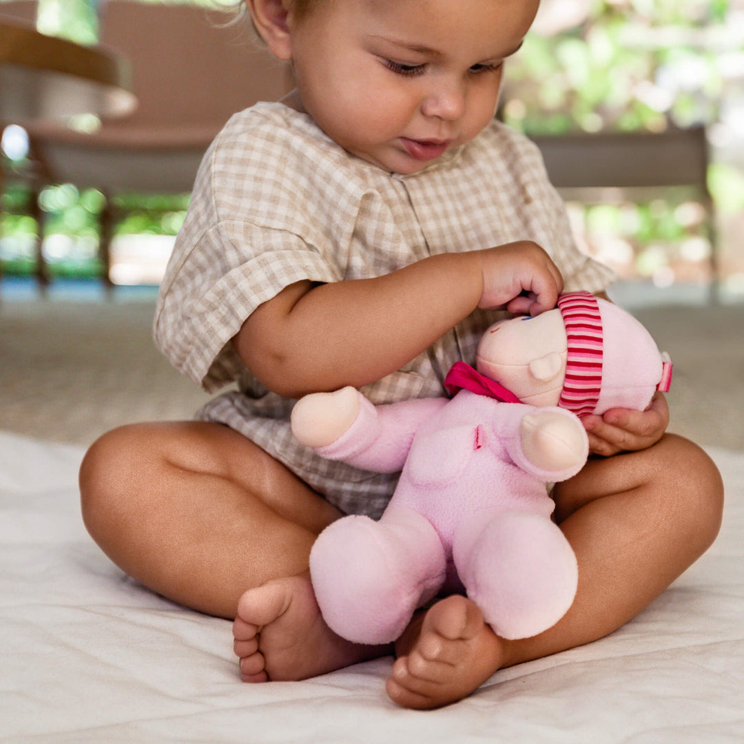 Snug Up 8” Pink Baby Doll | Plush Toys for Babies | HABA USA