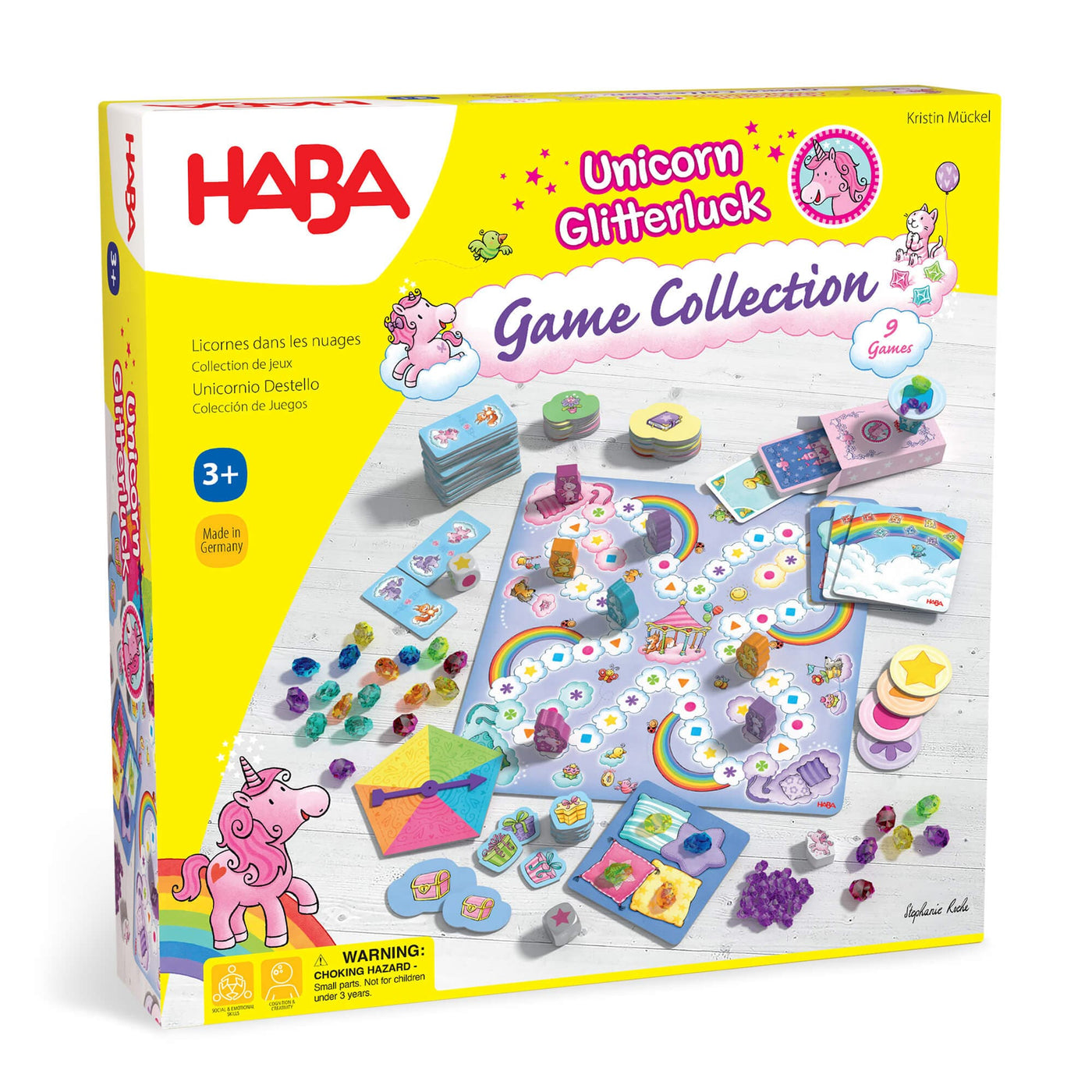 HABA Unicorn Glitterluck Game Collection game box - 3+ - Made in Germany