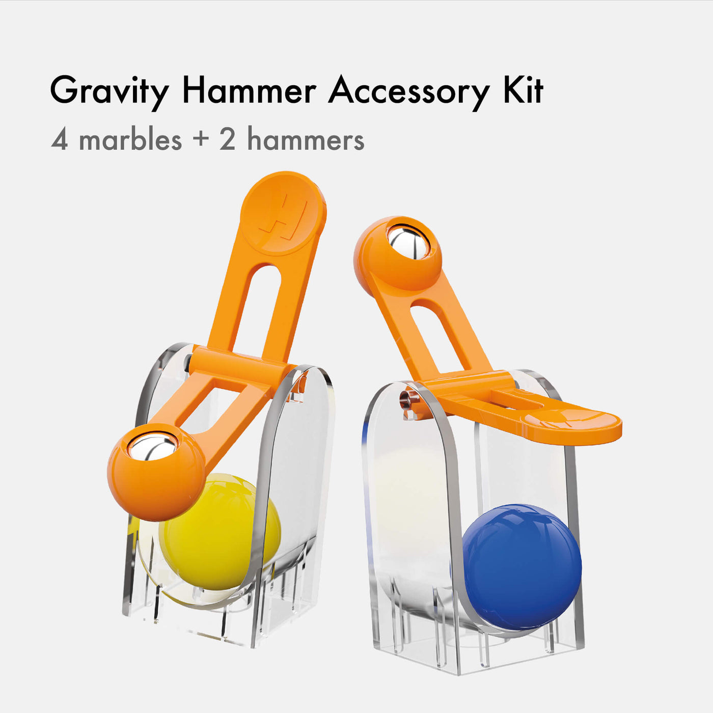 Gravity Hammer Accessory Kit: 4 marbles + 2 hammers