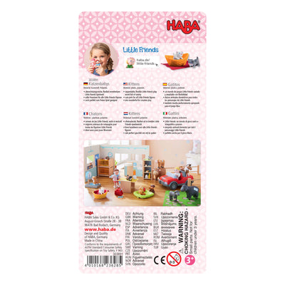 HABA Little Friends Kittens Play Set back of packaging