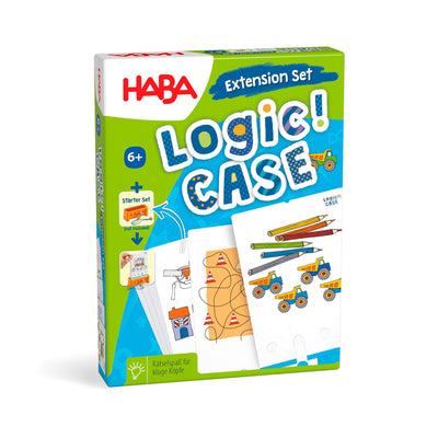 HABA Logic! CASE Expansion Set - Construction Site - 6+ - Starter Set not included - game box