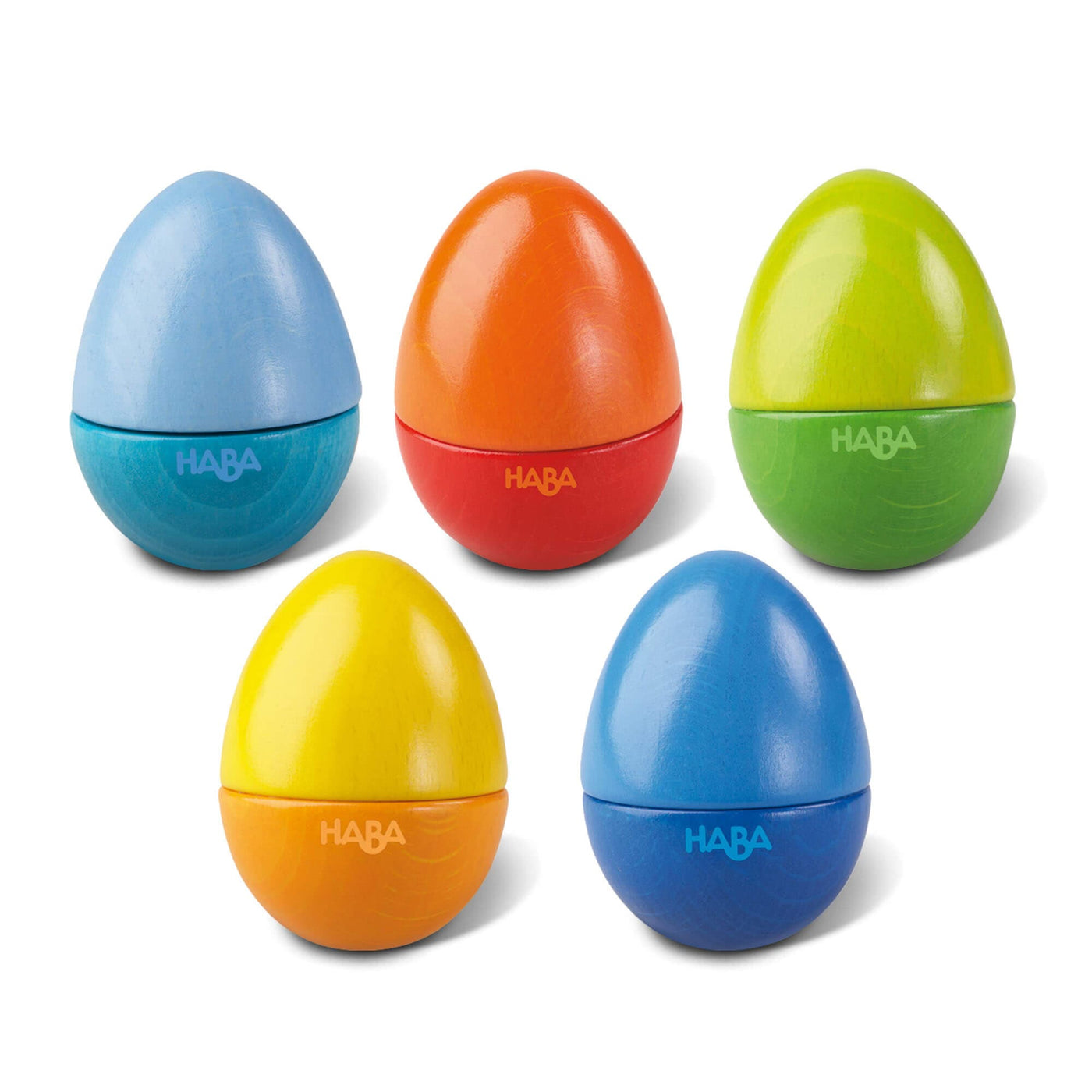 Set of 5 Wooden Musical Eggs - HABA USA