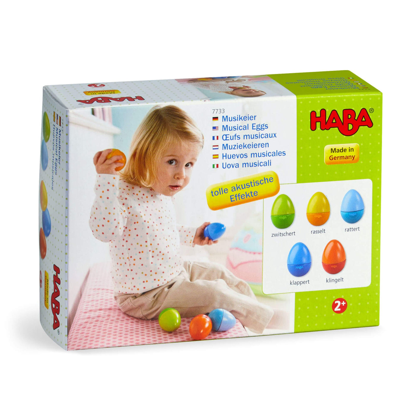 Set of 5 Wooden Musical Eggs - HABA USA