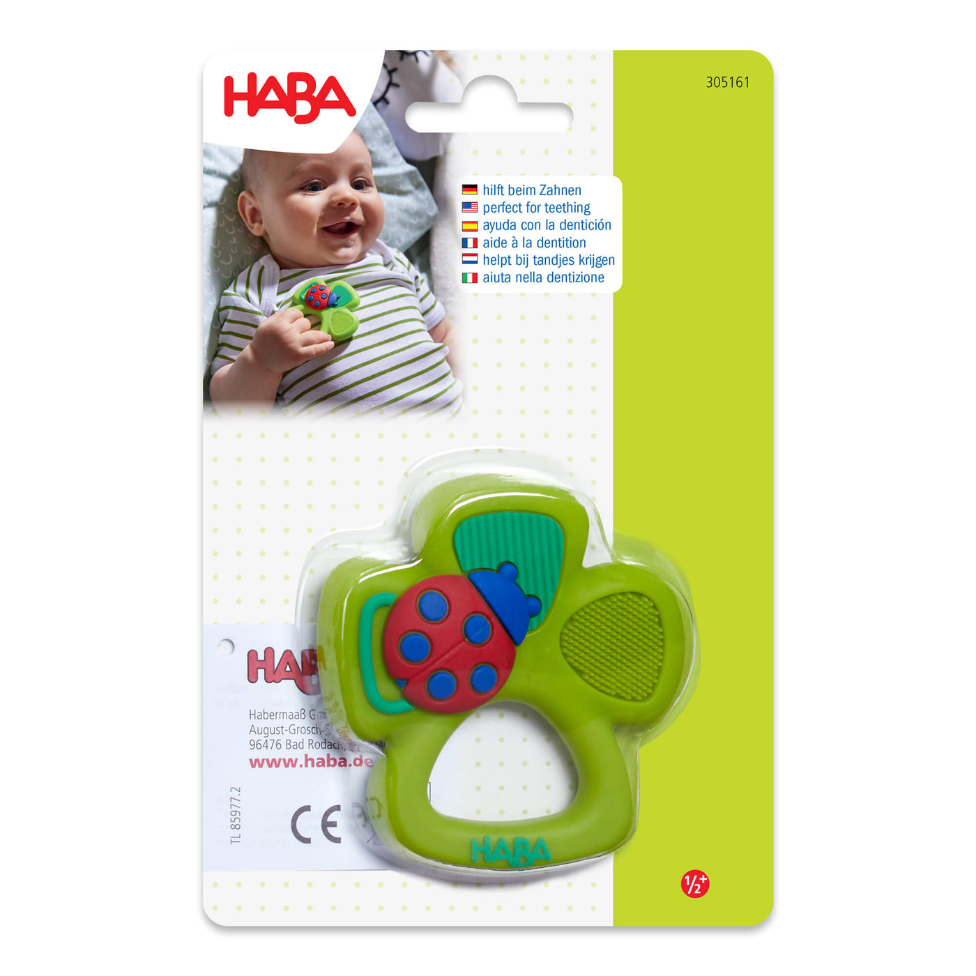 Shamrock Silicone Teether package